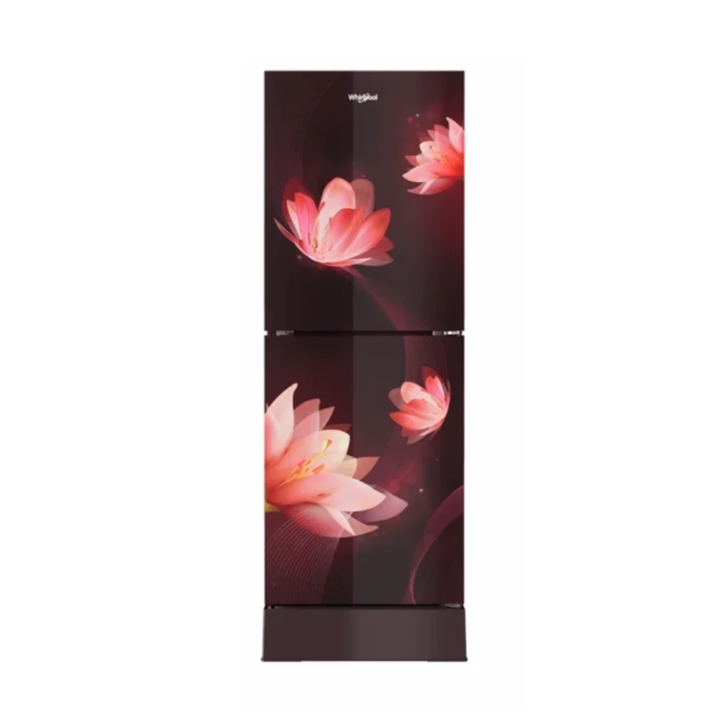 Whirlpool 236 Liters Fresh Magic Pro Glass Door Refrigerator Florina Red X